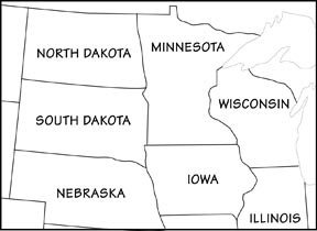 upper midwest map