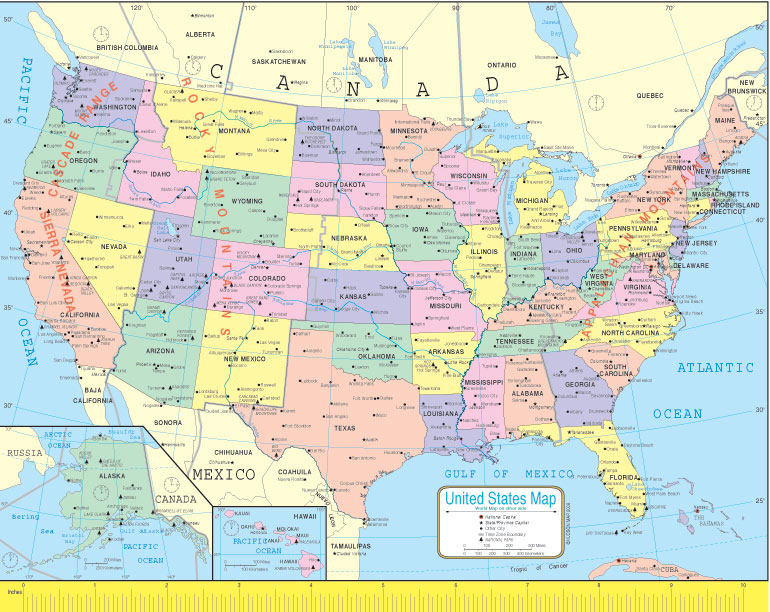 Hudson's U.S./World Notebook Map - Hudson Map Company